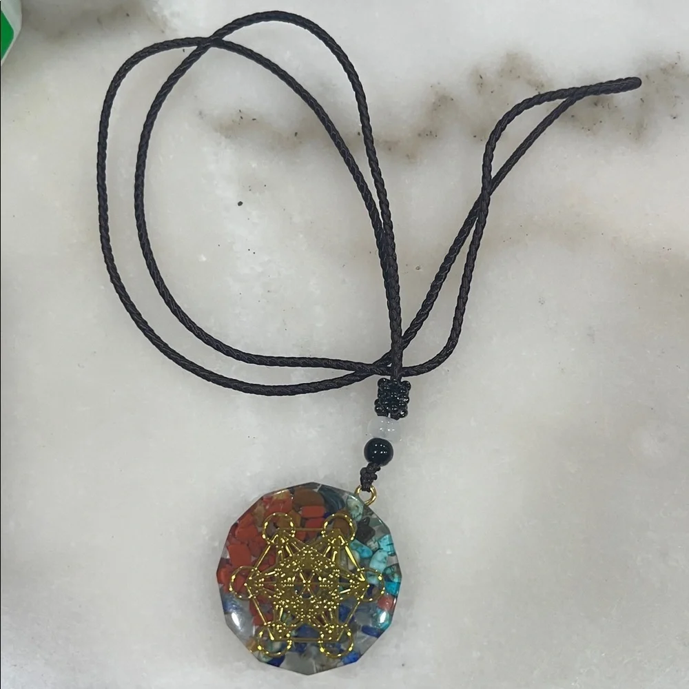 26” Metatron Cube Orgone Chakra Pendant Necklace